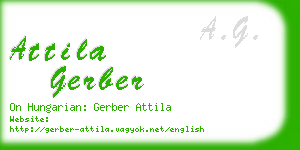 attila gerber business card